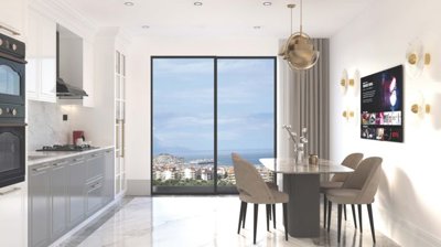 Notable Apartment with On-Complex Facilities For Sale In Kusadasi - Fully fitted stylish kitchen