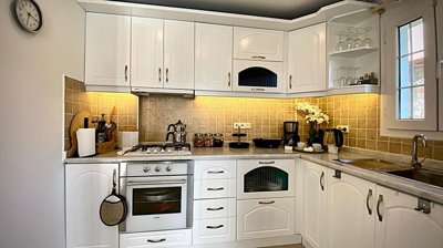 Beautiful Detached Villa In Uzumlu, Fethiye For Sale - Classic fully fitted kitchen with built-in white goods
