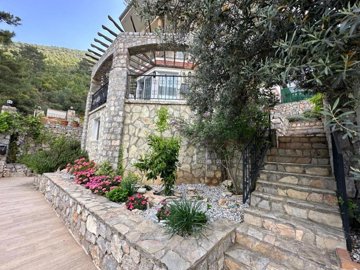 Beautiful Detached Villa In Uzumlu, Fethiye For Sale - Natural stone features throughout