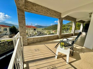 Blissful Detached Villa For Sale In Uzumlu, Fethiye - Terrace from the living area with nature views