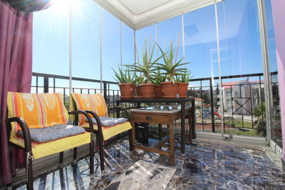 Centrally Located Apartment In Belek, Antalya For Sale - Balcony with views over the pool