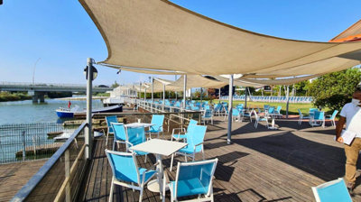 Riverside Apartment In Belek, Antalya For Sale - Social exterior seating terraces on the waters edge