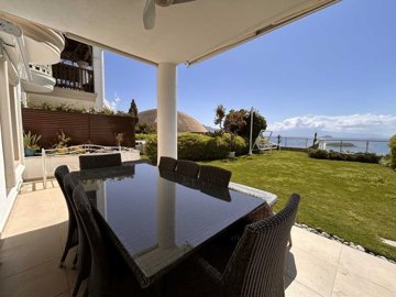 Idyllic Sea View Apartment In Gumusluk, Bodrum For Sale – Garden and shady terrace