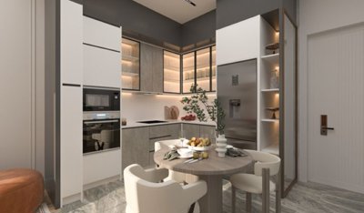 Smart Home Apartment For Sale In Antalya - Modern fully equipped kitchen