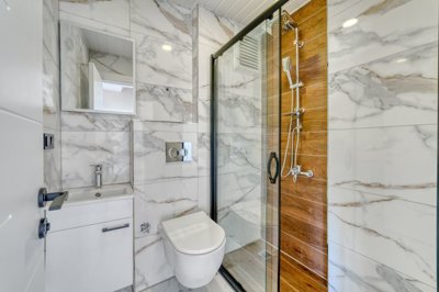Alanya Duplex Apartment In Kestel For Sale - Guest bathroom