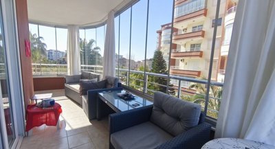 Modern Property For Sale in Mahmutlar, Alanya - Covered balcony