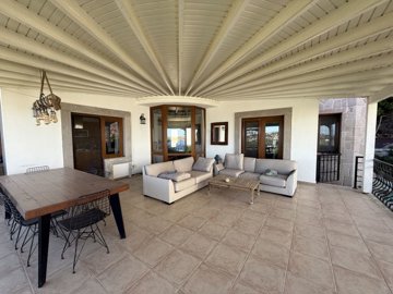 Traditional Sea-View Yalikavak Villa For Sale – Private terrace from main villa