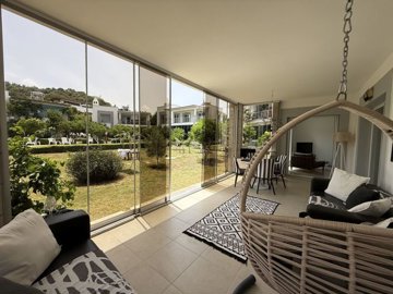 An immaculate Garden Apartment In Bodrum For Sale - Pretty garden views from the terrace