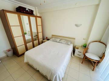Duplex Sea View Penthouse In Didim For Sale - First bedroom, a double with a balcony