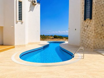 Marina View Didim Property - Pool and terrace with amazing sea views