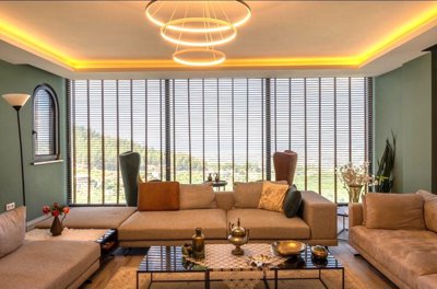 An Idyllic Nature View Alanya Property For Sale - Fully furnished lounge with nature views