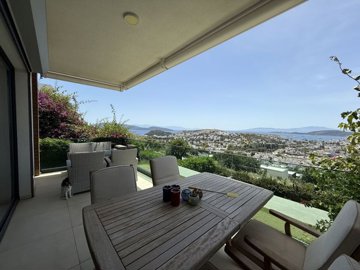 A Must-See Duplex Property For Sale In Bodrum - Sea view balcony from the living space