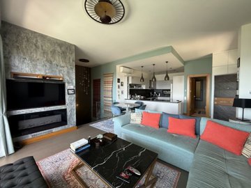 A Must-See Duplex Property For Sale In Bodrum - Open-plan living area