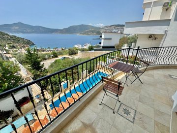 An Idyllic Detached Kalkan Villa For Sale - Balcony enjoying sea views