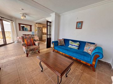An Idyllic Detached Kalkan Villa For Sale - Lounge through to the kitchen