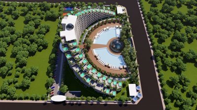 Ultra-Modern Investment Properties For Sale In Altintas, Antalya - Arial side view of the complex