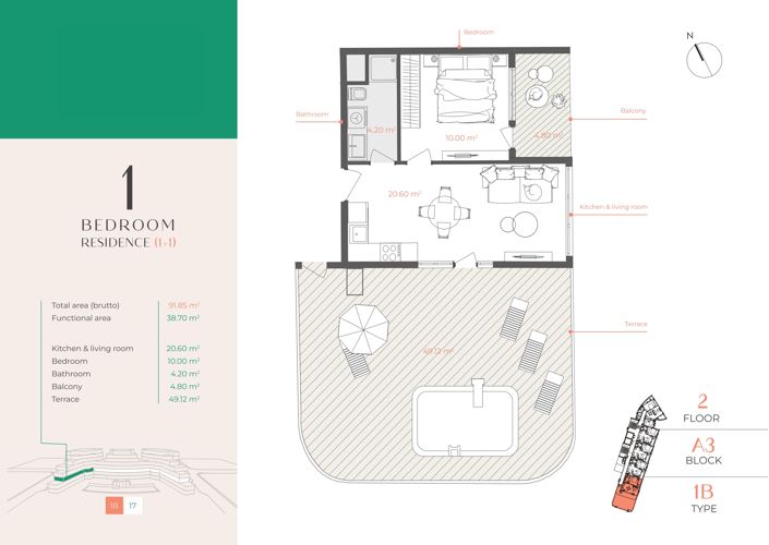 Image No.16-1 Bed Apartment for sale