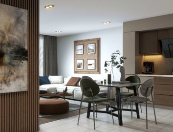 Outstanding Investment Properties In Antalya For Sale - Open-plan living area