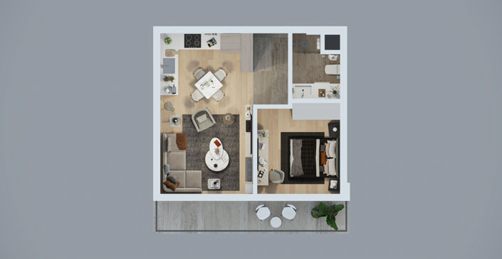 Image No.12-1 Bed Apartment for sale