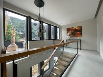 Ultra-Modern Sea View Fethiye Villa In Faralya For Sale - Upper floor landing