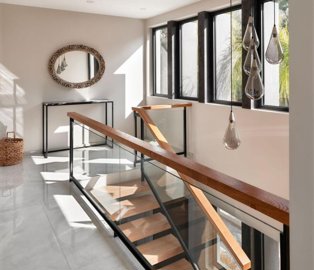 Ultra-Modern Sea View Fethiye Villa In Faralya For Sale - Beautiful open staircase