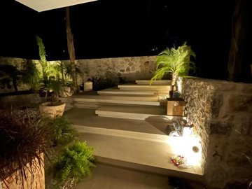 Ultra-Modern Sea View Fethiye Villa In Faralya For Sale - Ambient lighting at night