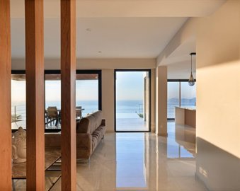 Ultra-Modern Sea View Fethiye Villa In Faralya For Sale - Open-plan living space with sea views
