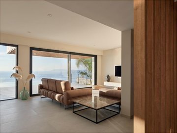 Ultra-Modern Sea View Fethiye Villa In Faralya For Sale - Light and airy lounge