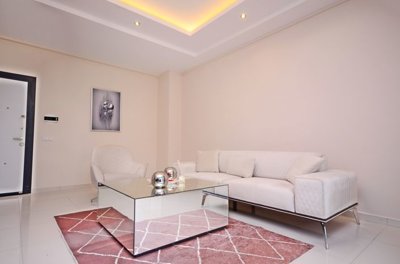 Duplex Garden Apartment For Sale In Alanya - Furnished lounge