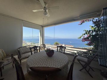 Sea And Sunset View Reverse Duplex In Bodrum For Sale - Alfresco dining space
