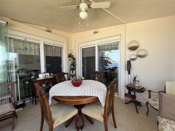 Sea And Sunset View Reverse Duplex In Bodrum For Sale - Balcony from the lounge and kitchen