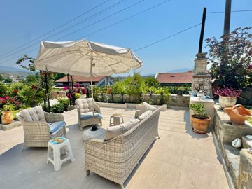 Ornate Detached Villa In Fethiye For Sale - Sun-drenched terrace