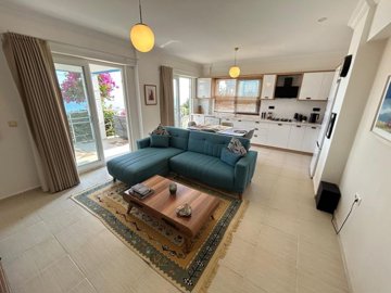 Sea View Apartment For Sale In Akbuk, Didim - From the lounge to the kitchen