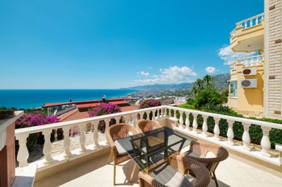 Furnished Investment Property For Sale In Alanya - Balcony from the kitchen