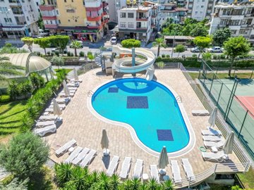 Impressive Sea View Apartment In Cikcilli, Alanya For Sale - Shared outdoor pool