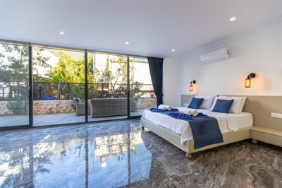 Flawless Sea-View Villa For Sale In Kalkan - huge double bedroom on the ground floor