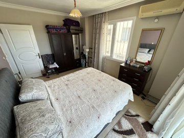 Fully Furnished Semi-Detached Villa For Sale In Didim – Double bedroom with balcony