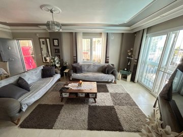 Fully Furnished Semi-Detached Villa For Sale In Didim – Gorgeous lounge with pool access