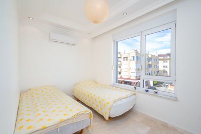 Flawless Two-Bedroom Apartment For Sale In Oba, Alanya – Twin bedroom