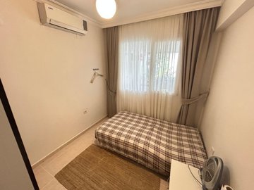 Furnished Didim Apartment On A Complex For Sale In Hisar - Bedroom with air conditioning