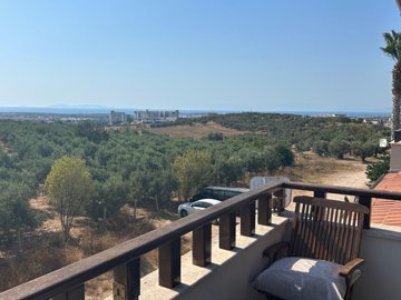 Furnished Didim Apartment On A Complex For Sale In Hisar - Sea views from the balcony
