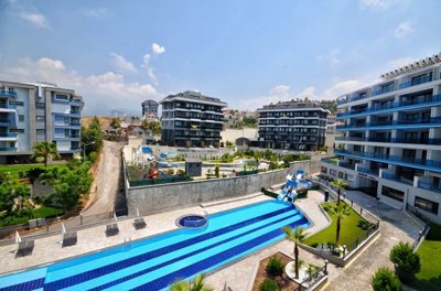 Tastefully-Designed Apartment For Sale In Alanya - View over the social areas