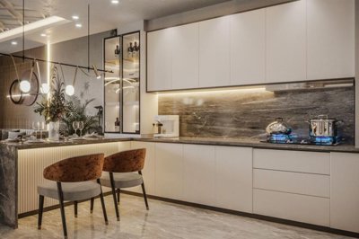Stylish Detached Marmaris Villa For Sale – Fully fitted modern kitchen