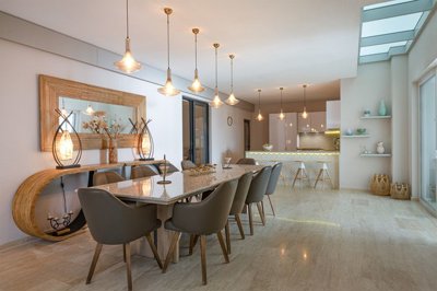 Sea View Apartment In Gumusluk, Bodrum For Sale – Large dining area