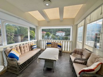 Impressive Villa For Sale In Uzumlu, Fethiye - Enclosed seating area