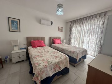 Pretty Villa For Sale In Central Maras, Dalyan - First twin bedroom