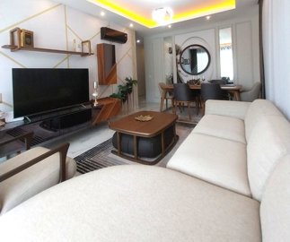 Exceptional Two-Storey Furnished Apartment In Alanya For Sale In Avsallar - Lower floor lounge