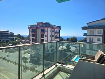 Pristine Apartment For Sale In Alanya - Sea view balcony