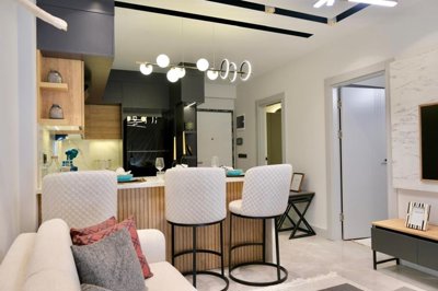 Luxurious Kusadasi Apartments With On-Site Facilities For Sale - Kitchen with breakfast bar