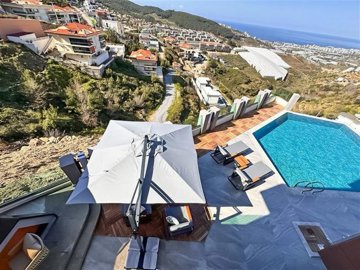 Ultra-Modern Smart Home Property For Sale In Alanya - Hillside villa with amazing sea views